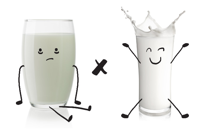 O leite tem vitamina A, importante para o desenvolvimento dos ossos, e vitamina E, que previne doenças cardiovasculares