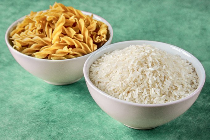 Misturar arroz e macarrão engorda?, nutrição