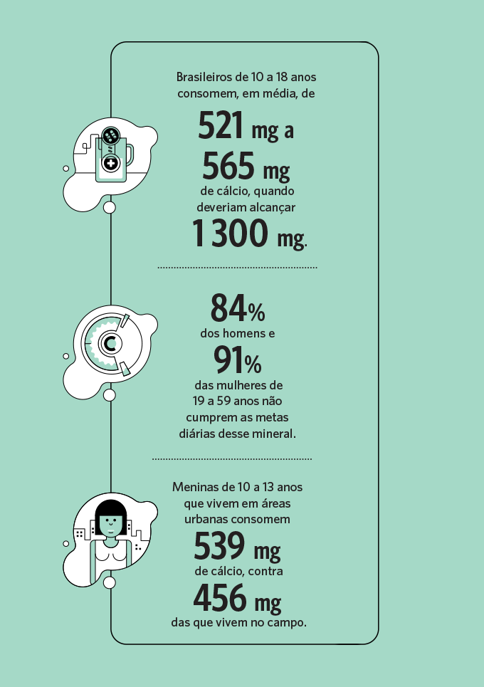 Alimentos com cálcio no Brasil