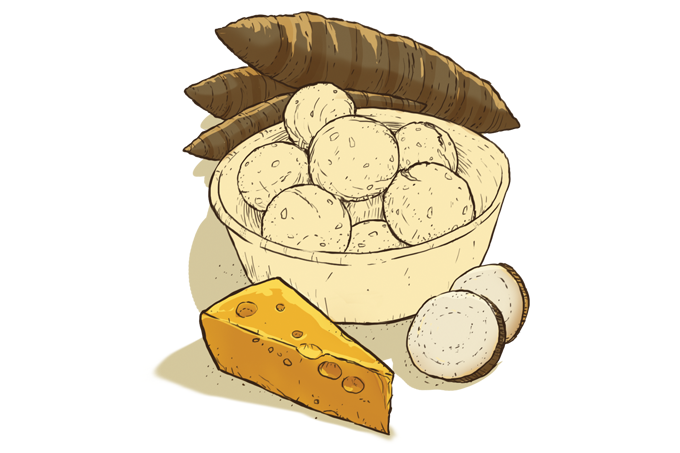 Receita de pao de queijo saudável