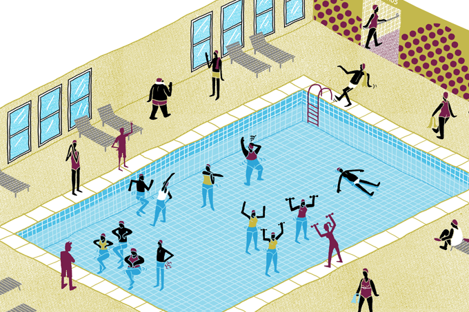 esportes na piscina