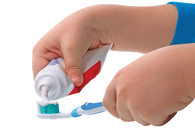 pasta de dente para criança