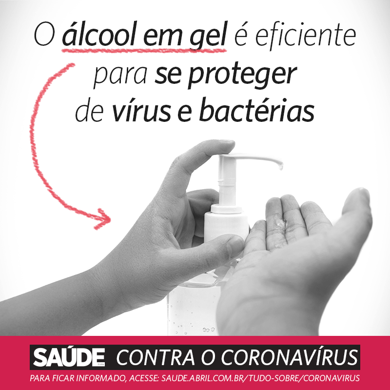 O álcool em gel é eficiente para se proteger de vírus e bactérias