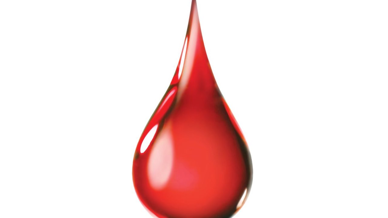 Ilustração de gota de sangue, que representa a anemia