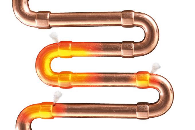 Ilustração de encanamento em formato de intestino
