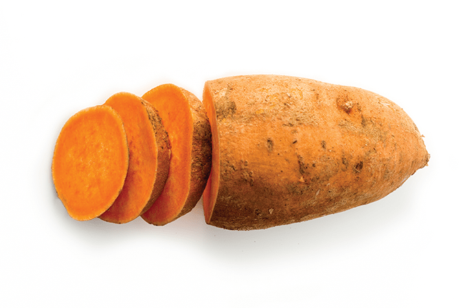 batata-doce com polpa laranja