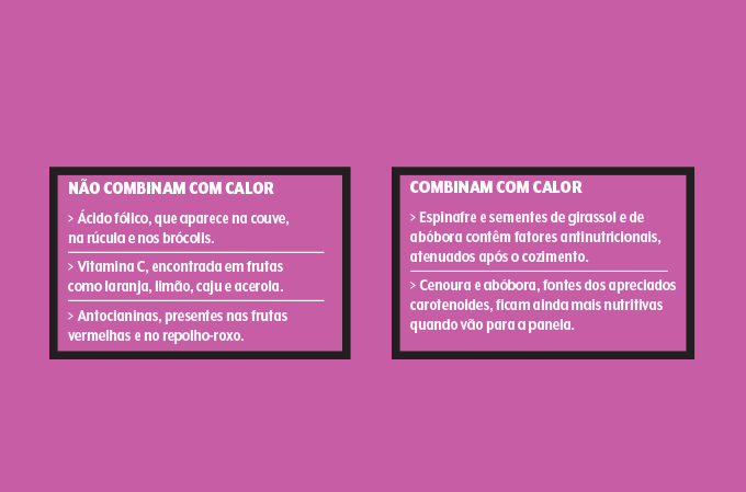 cozinhar os alimentos