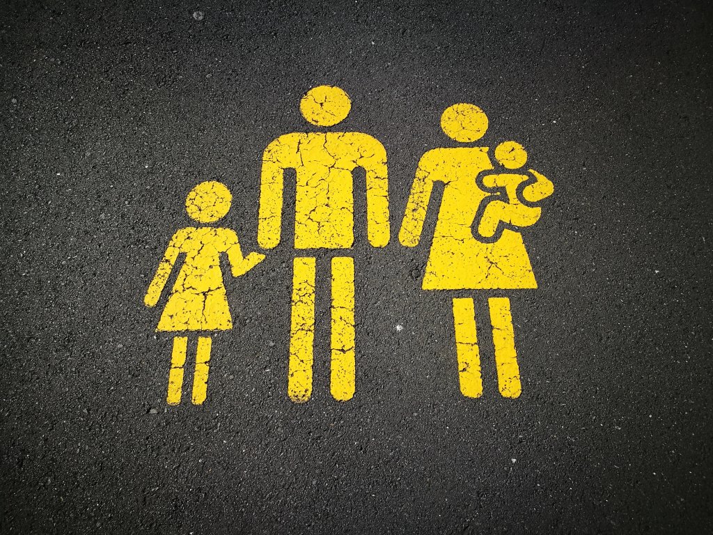 foto de família em ícone gravada em chão