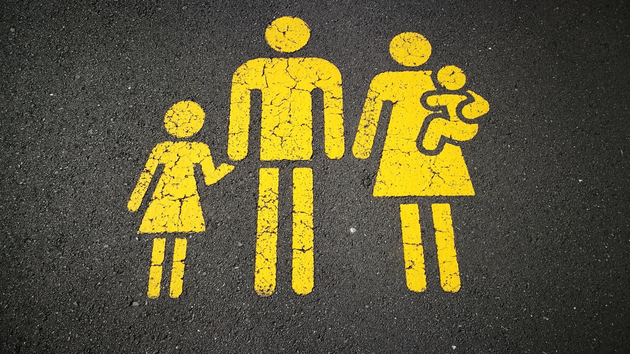 foto de família em ícone gravada em chão