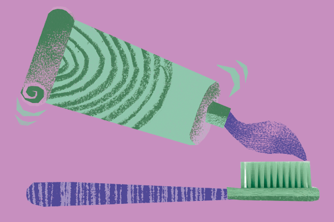 ilustração de pasta de dente