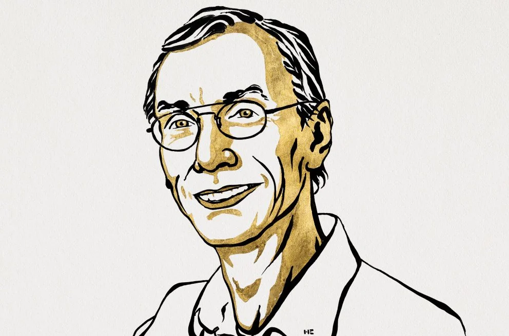 ilustração de O biólogo sueco Svante Pääbo, vencedor do Nobel de Medicina de 2022.
