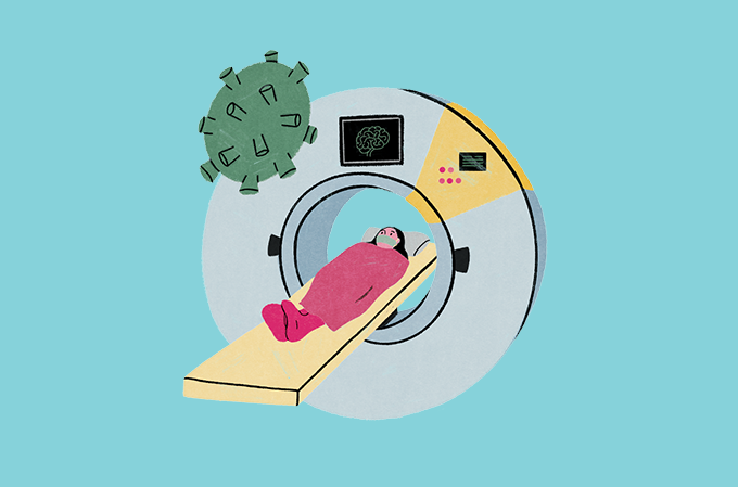 ilustração de uma máquina de ressonância